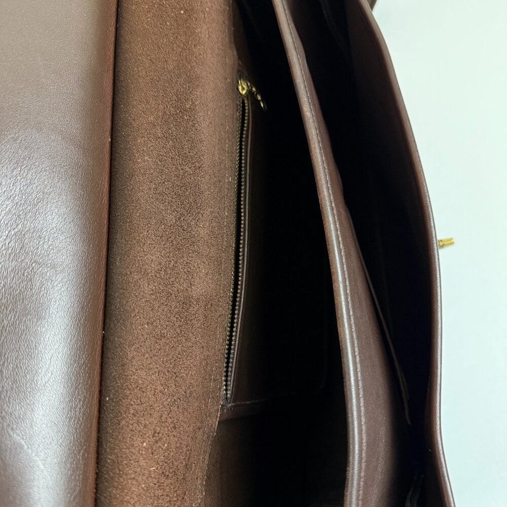 Vintage Coach Beekman Brown Leather Briefcase Laptop Bag Style 5266 - Picture 12 of 16